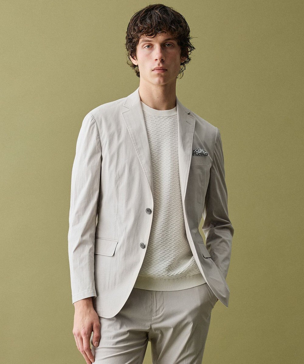 JOSEPH ABBOUD 【ストレッチ/軽量/Eco撥水/オーガニックコットン使用】マイクロピケストレッチジャケット 