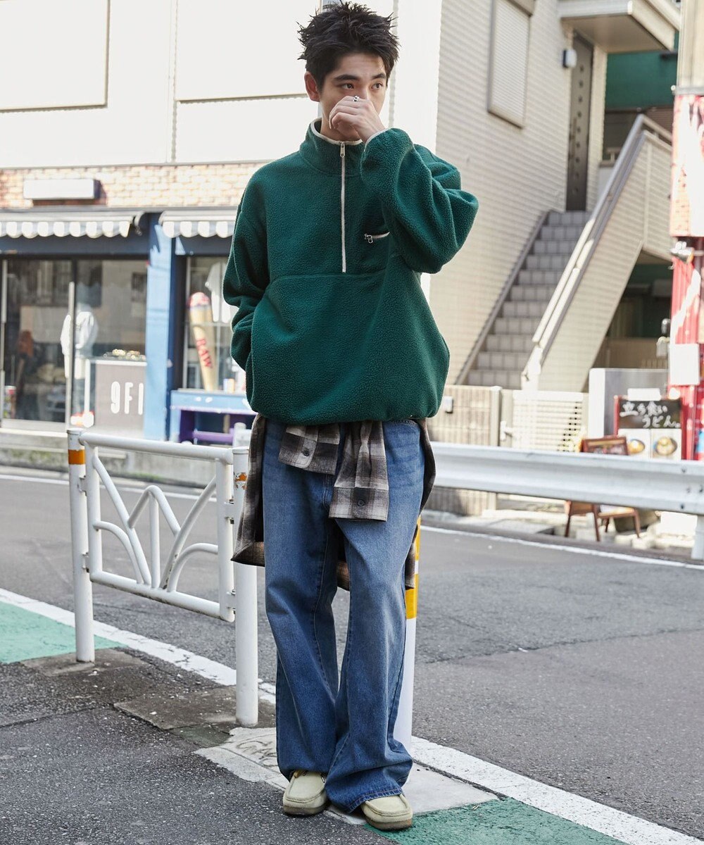 WEGO 【ユニセックス着用】フリース　ハーフZIPプルオーバー 