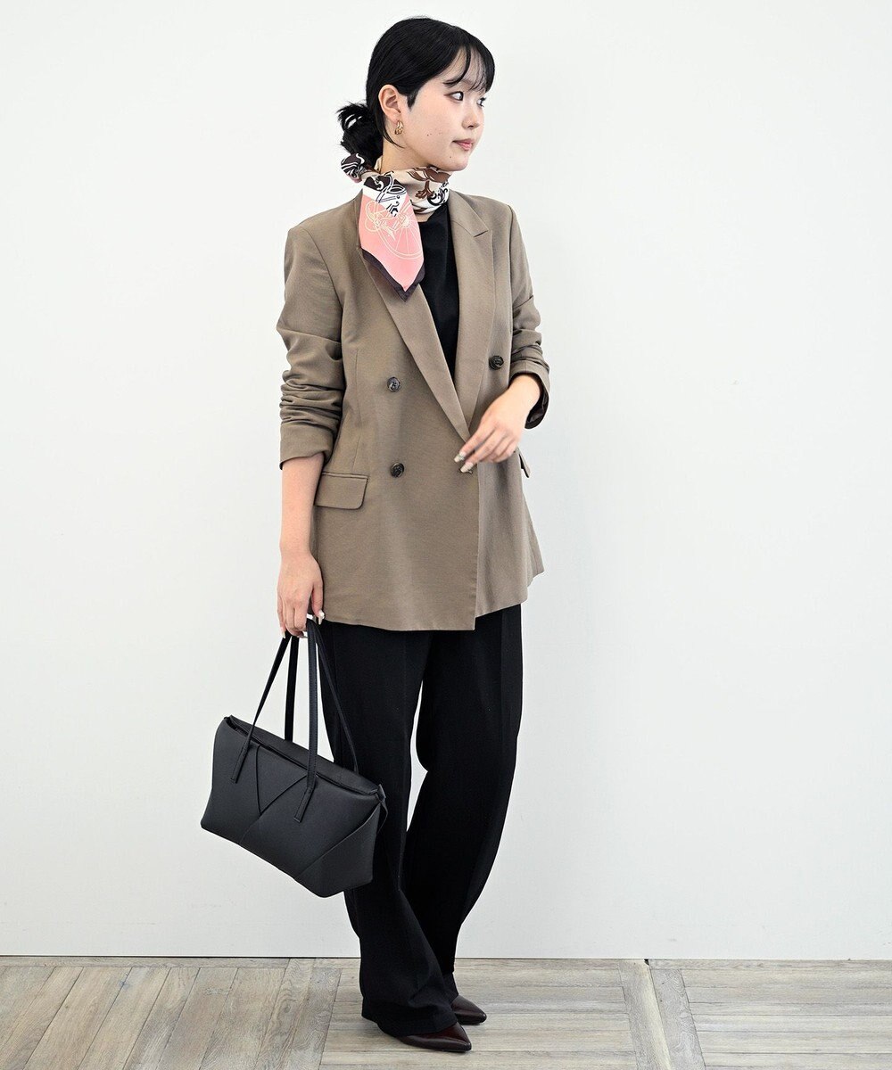 Marca 【Marcaオリジナル】色面シルエット馬車 小判スカーフ シルクツイル 