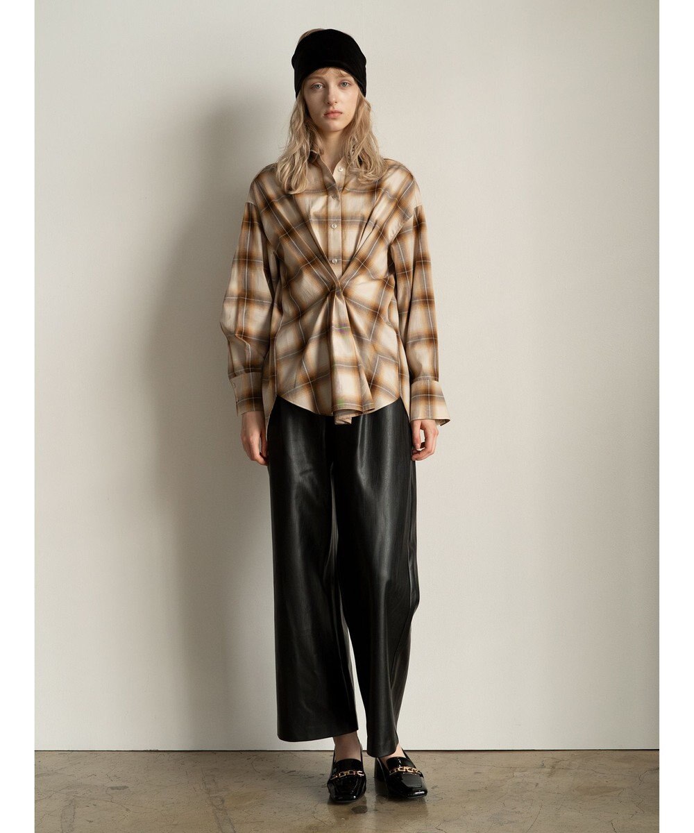 Te chichi フェイクレザーセミワイドパンツ《2025Autumn catalog item》 