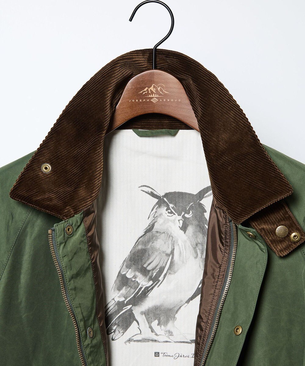 JOSEPH ABBOUD MOUNTAIN 【軽量/ワックスコーティング・テ―ム・ヤルビー氏コラボ】ワックスクロス プリント ブルゾン 