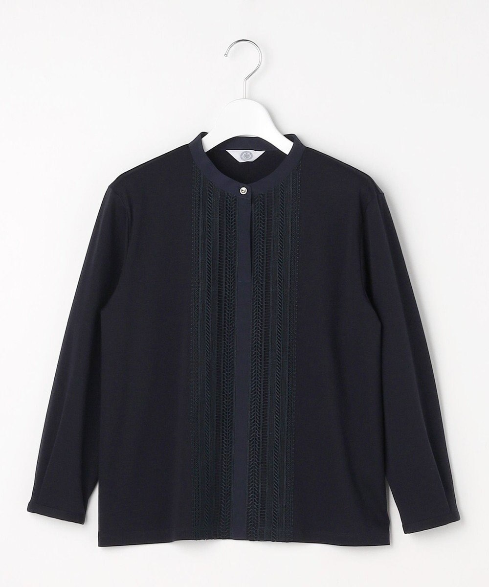 J.PRESS LADIES レースコンビ ボウタイ カットソー 