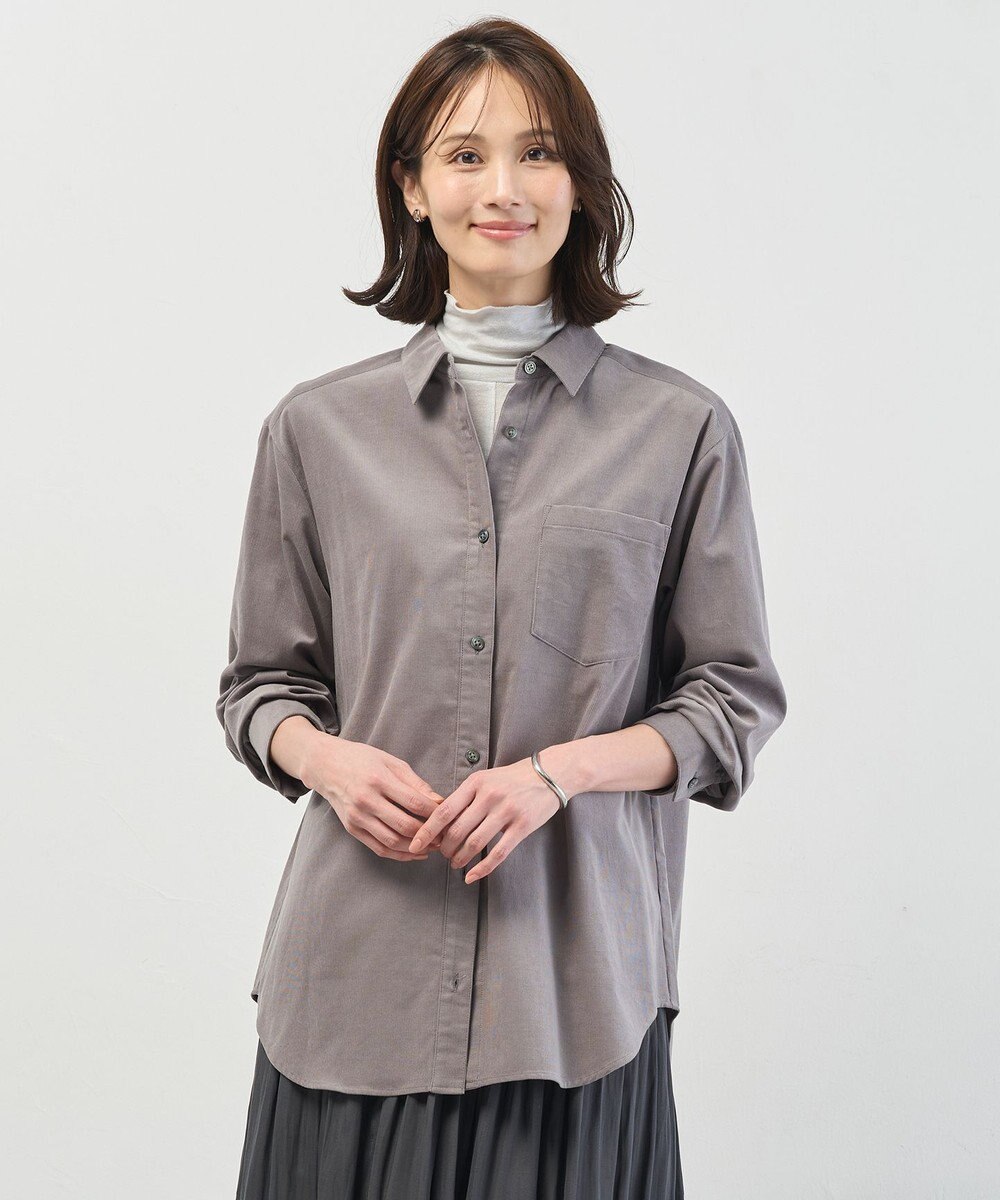 J.PRESS LADIES スプリングシャツコール コーデュロイ シャツ 