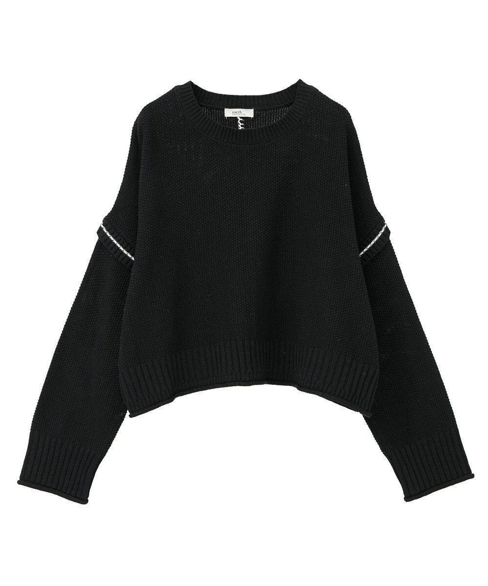 earth music&ecology 【洗濯機洗い可 / 選べる丈】アンチピリングC/A選べる丈配色ニット 