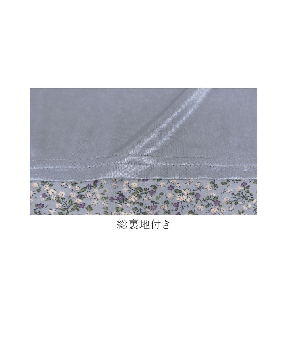 Tiaclasse L 【洗える】程良い透け感のシフォン花柄フレンチワンピース 