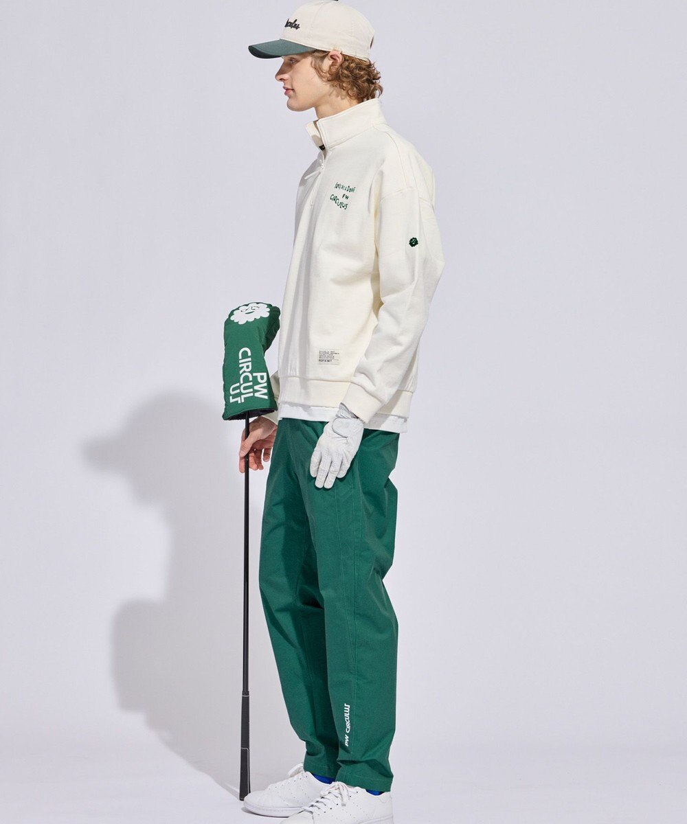 PW CIRCULUS 【MEN】ハーフジップ 裏毛スウェットトップス ゴルフ 