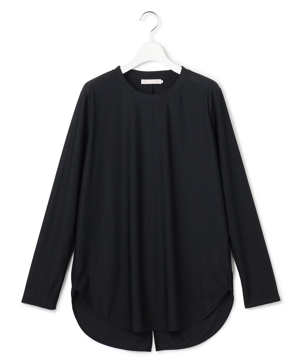 ICB L 【マシンウォッシャブル可】ライトトリコット バックスリット入り長袖プルオーバー 