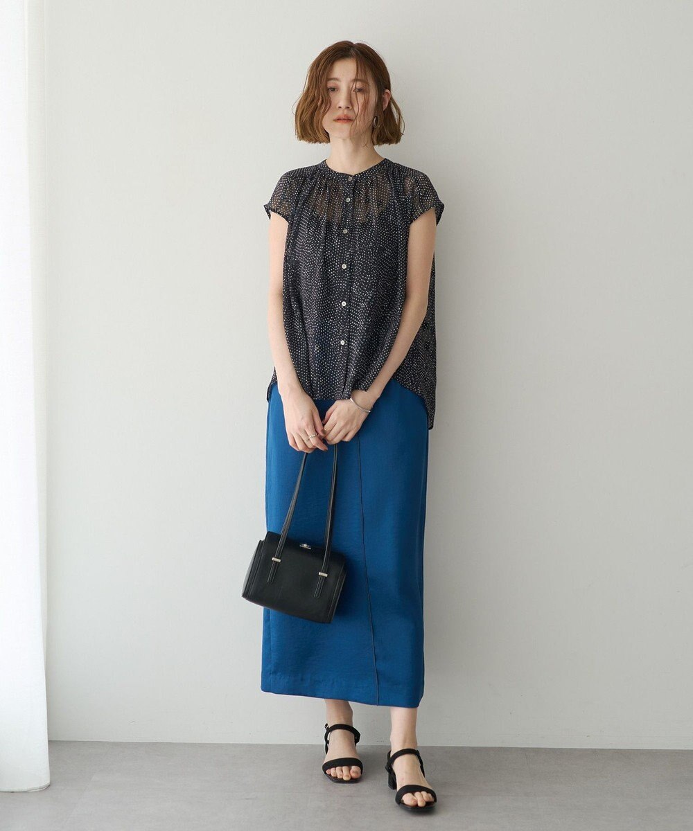 YECCA VECCA シャイニーツイルナロースカート 