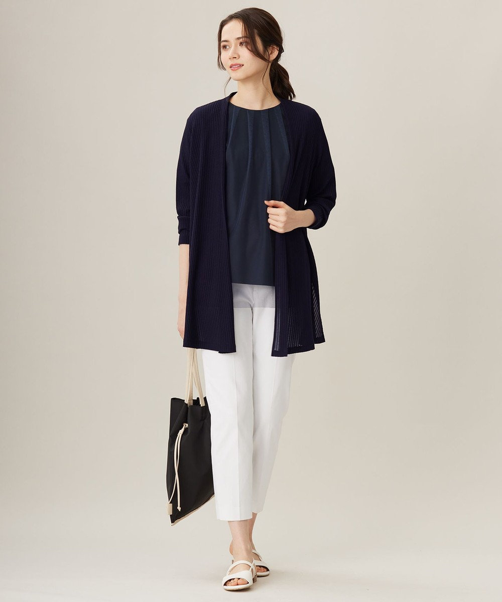 自由区 【アンサンブル対応・洗える】ハンディ カーディガン ロング丈 