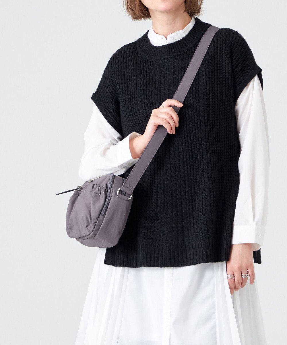 LA BAGAGERIE 【MONICA】クリンクルナイロン　ドロストショルダーバッグ 