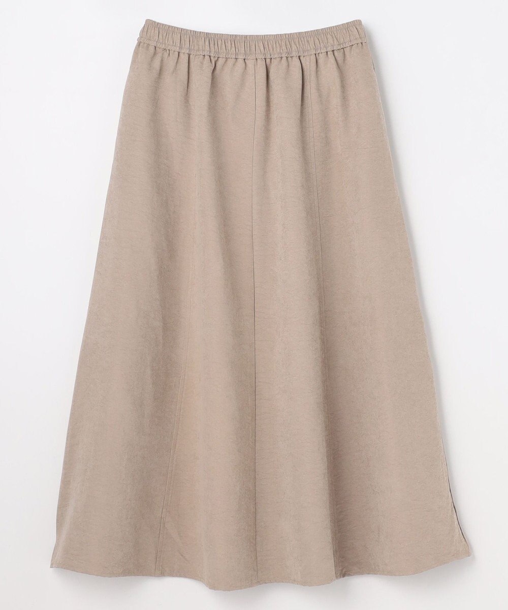 ANY 【ウエストゴム】スエードフレアスカート 