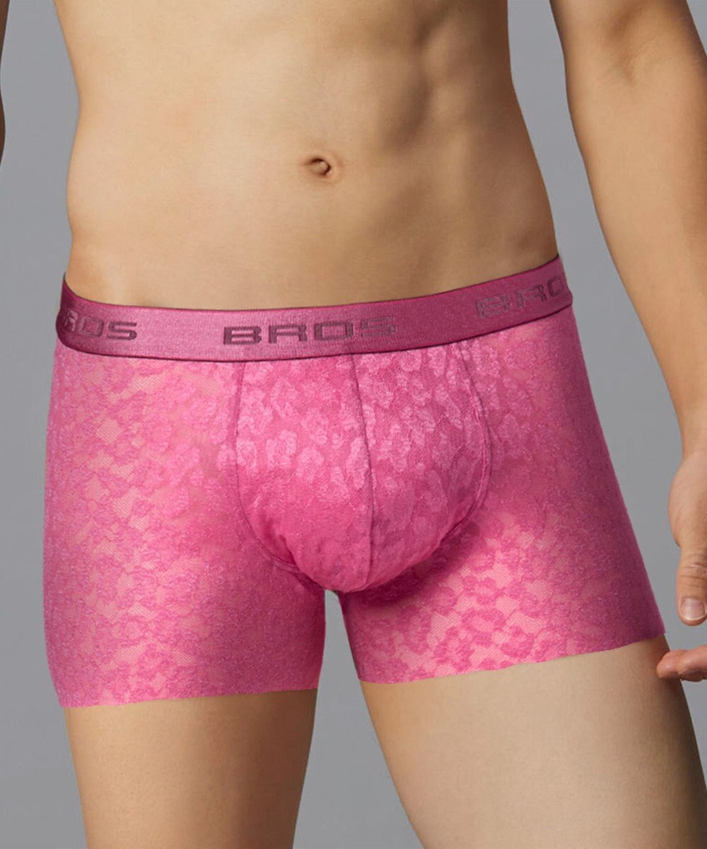 WACOAL MEN ボクサーパンツ【レースボクサー】フロント快適グラマラス 通気性 フリーなカッティング(裾部分) 前閉じ レース 下着 GT3341 /ブロス バイ ワコールメン 