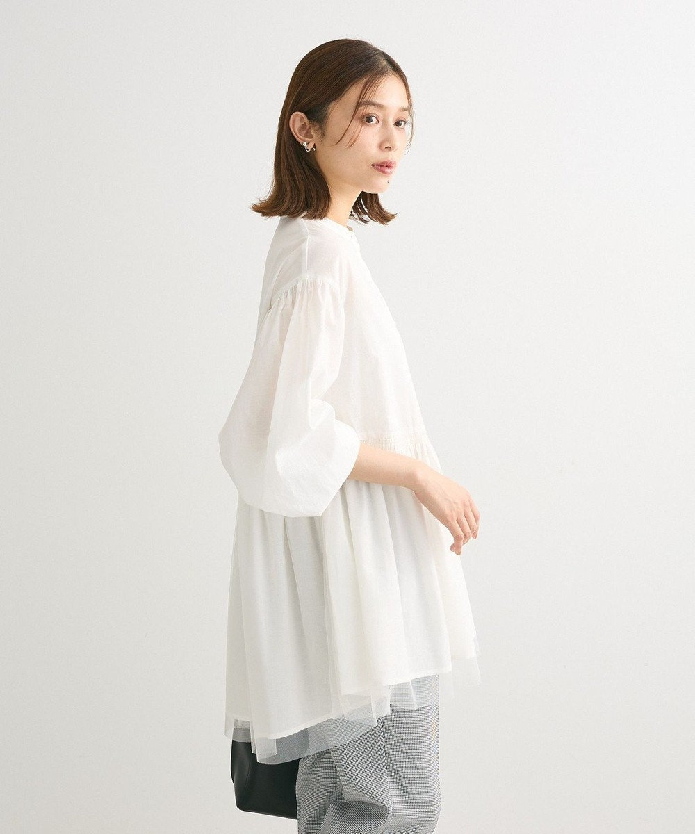 Green Parks 裾チュールレイヤードチュニック 
