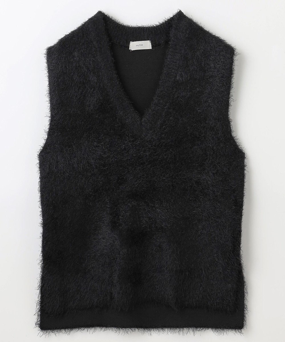 ANY L 【洗濯機可】フェザーニットベスト 