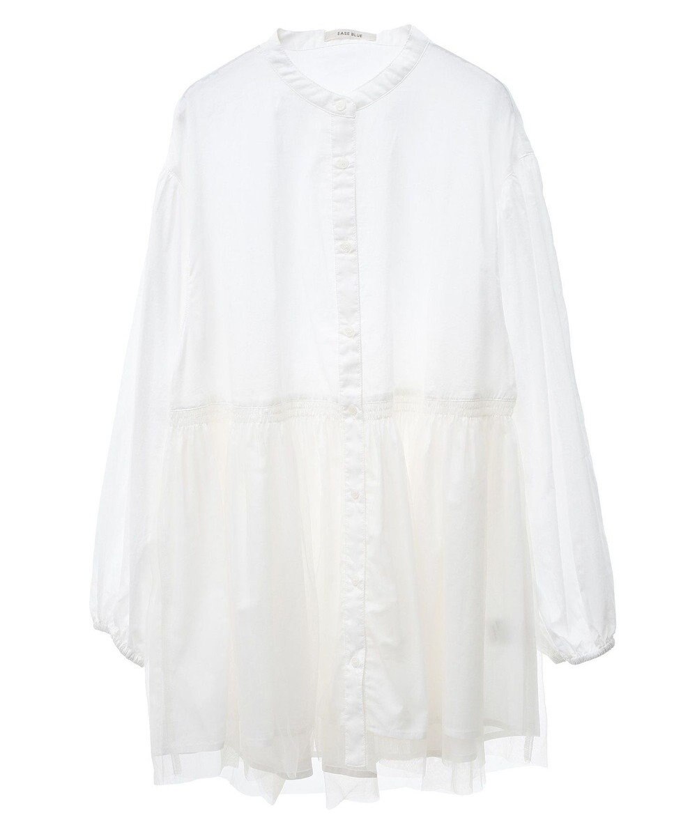 Green Parks 裾チュールレイヤードチュニック 