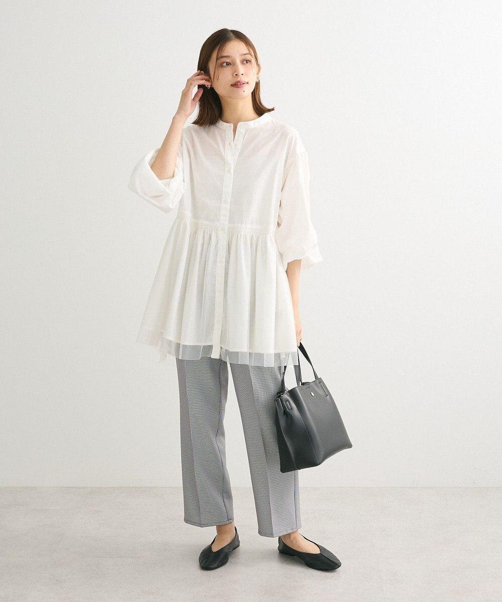 Green Parks 裾チュールレイヤードチュニック 