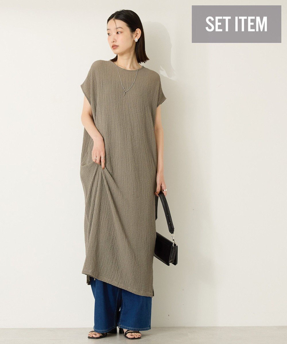 AMERICAN HOLIC ポコポコノースリーブワンピース【インナー付き】 