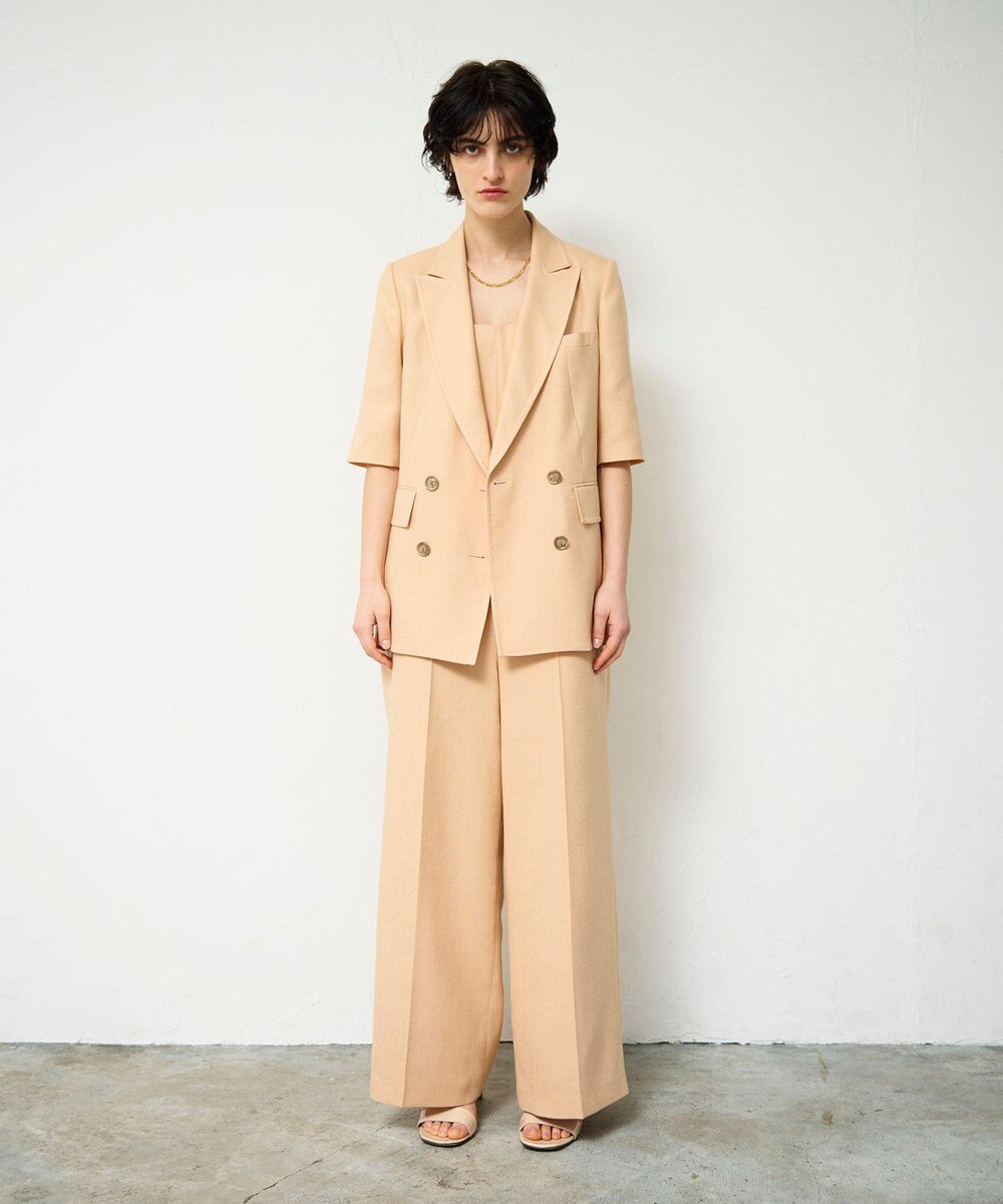 GRACE CONTINENTAL リネンタッチハーフスリーブジャケット 