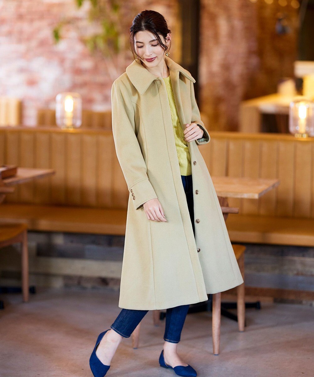 Tiaclasse フェイクウールステンカラーコート 