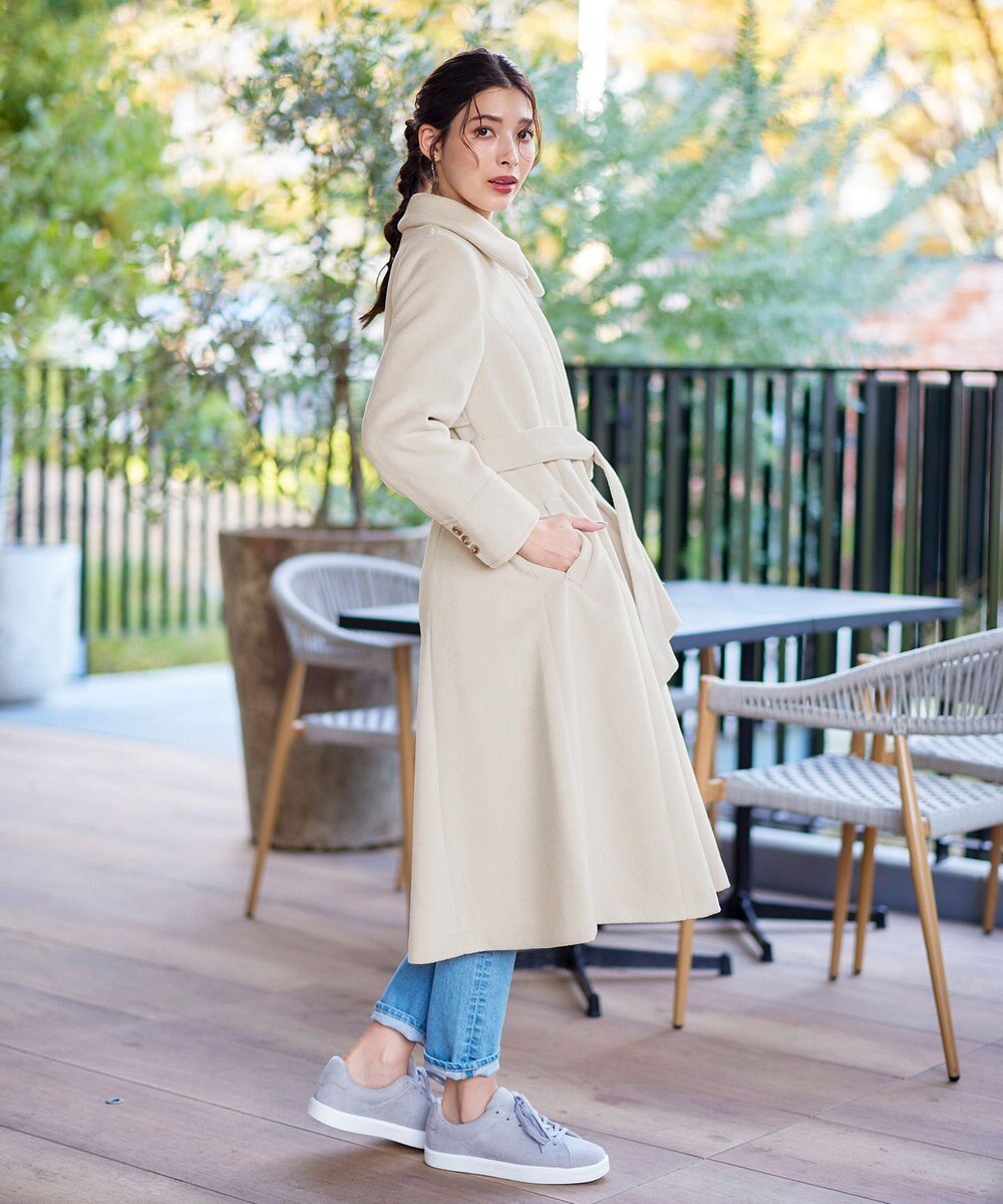 Tiaclasse フェイクウールステンカラーコート 