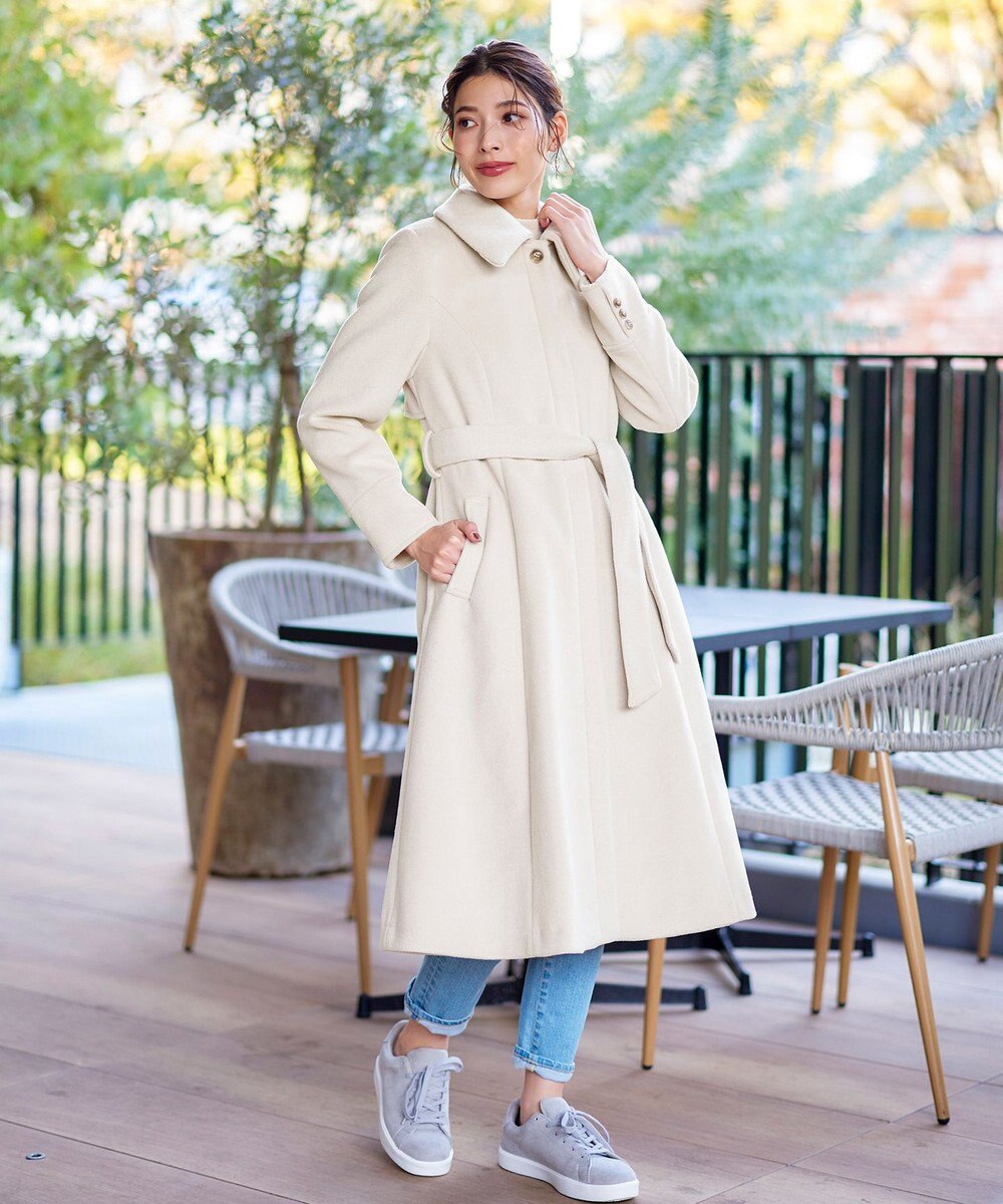 Tiaclasse フェイクウールステンカラーコート 