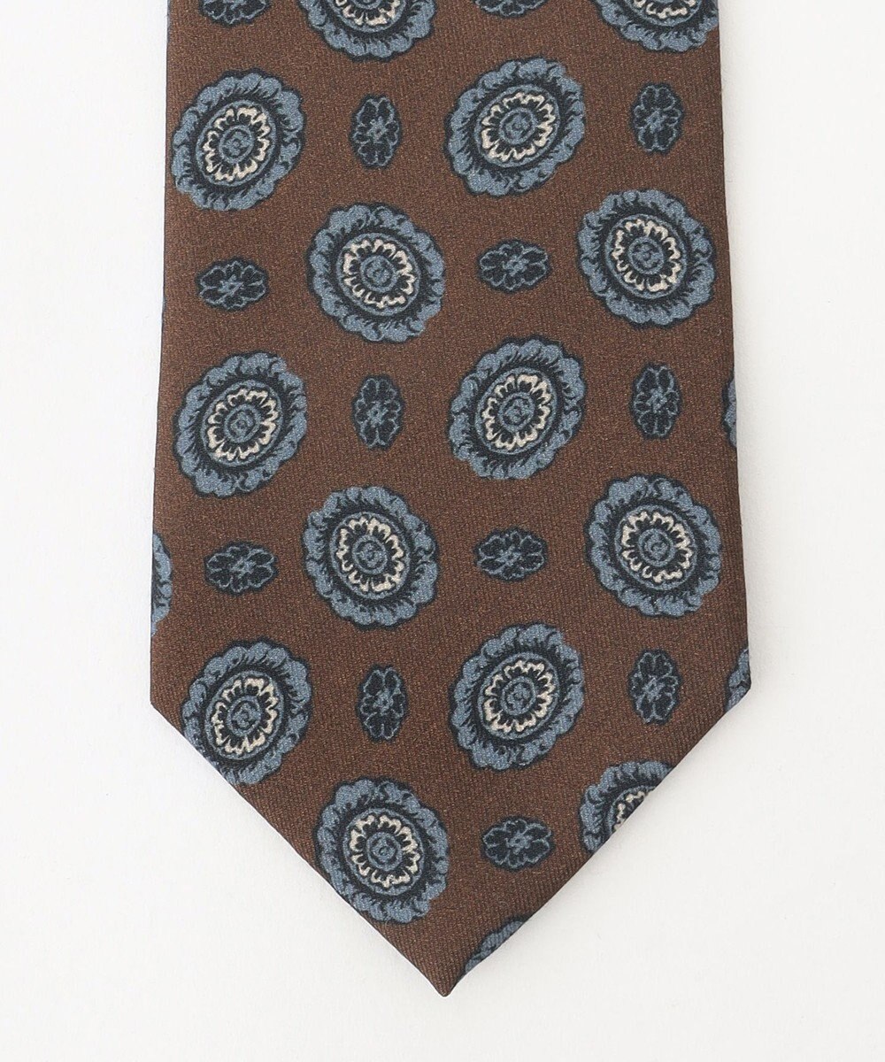 JOSEPH ABBOUD 【日本製】フラワークレストパターン ネクタイ 