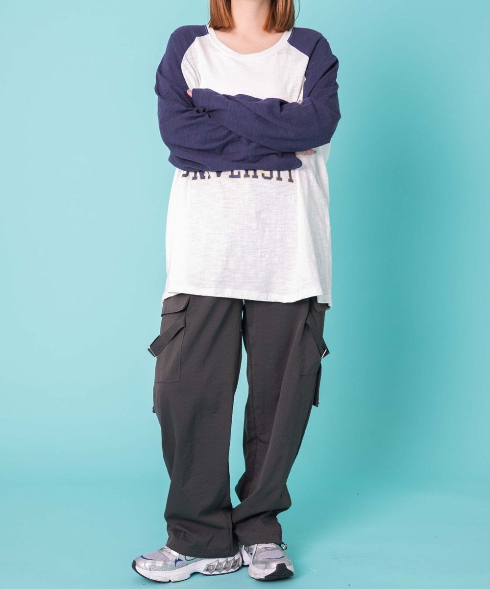 WEGO 【ウエストゴム】サイドベルトカーゴパンツ 