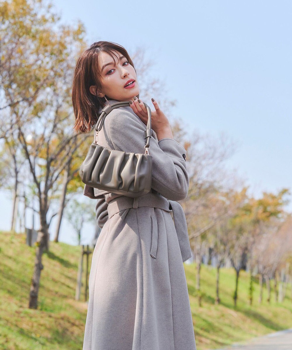 Tiaclasse フェイクウールステンカラーコート 