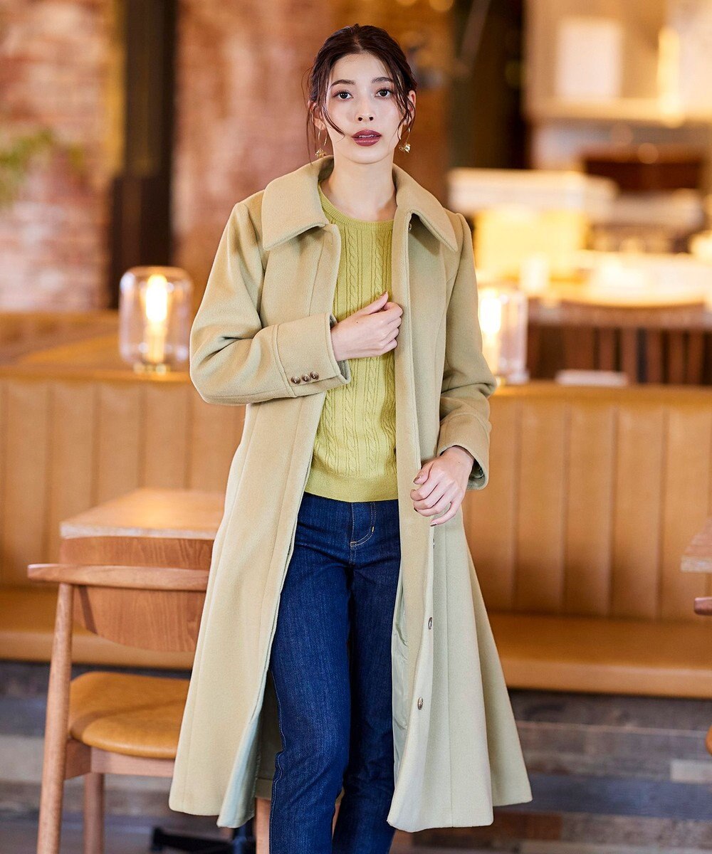 Tiaclasse フェイクウールステンカラーコート 