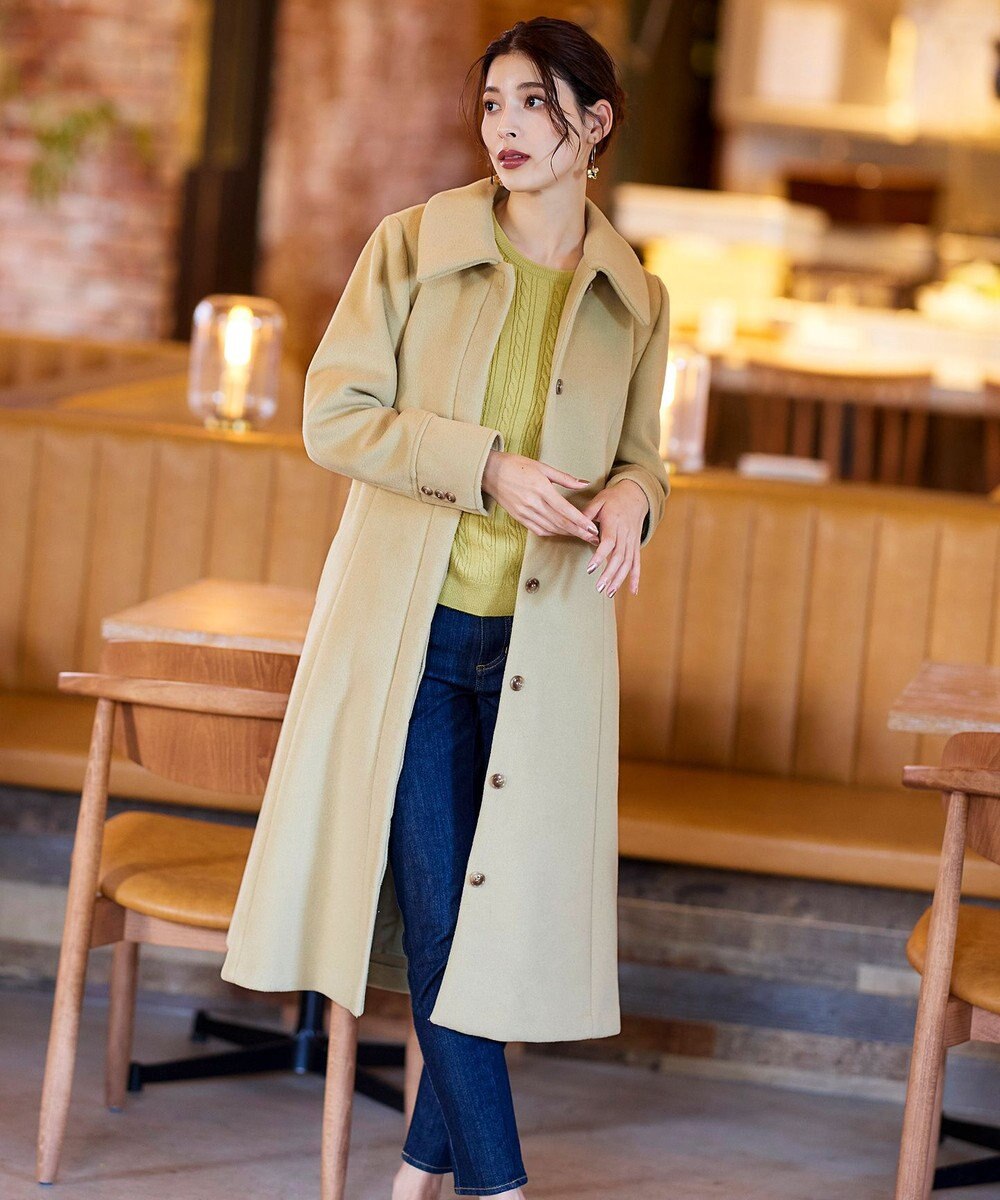 Tiaclasse フェイクウールステンカラーコート 