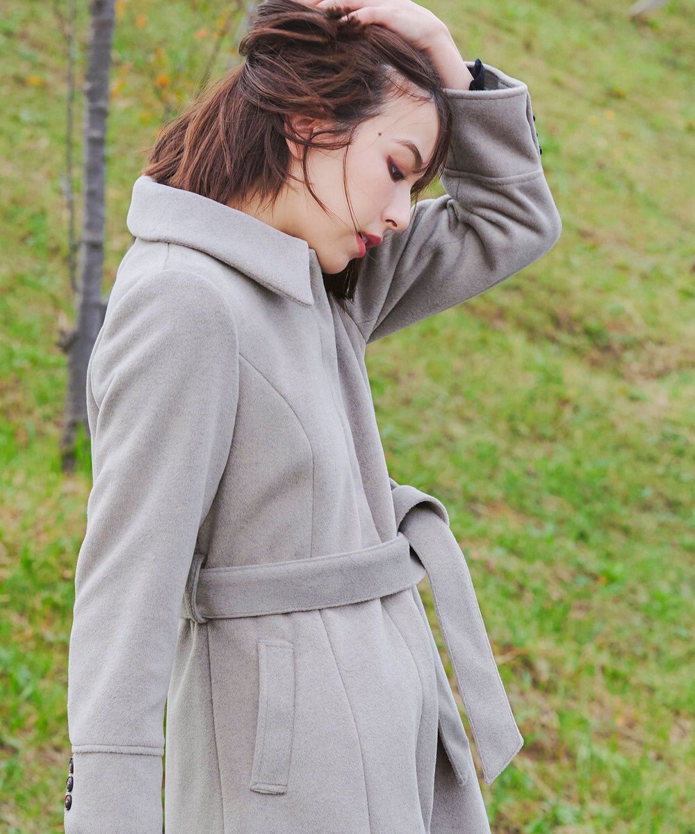 Tiaclasse フェイクウールステンカラーコート 