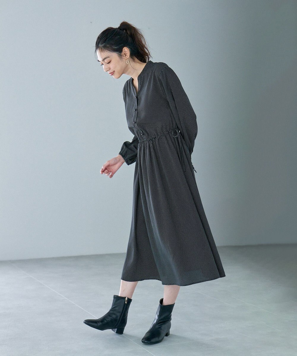 ANY 【洗濯機可能/ウエストゴム】ウエストギャザー ワンピース 