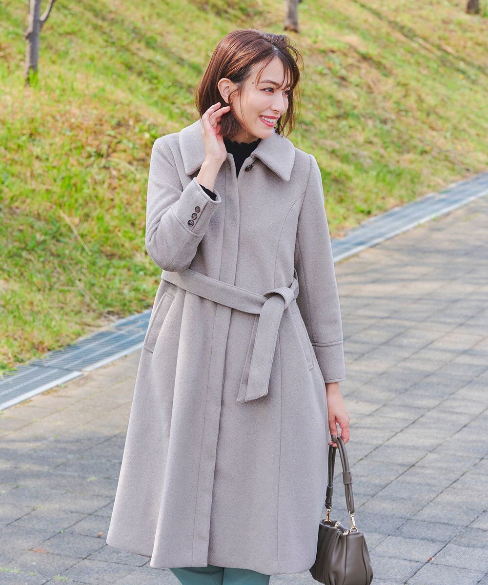 Tiaclasse フェイクウールステンカラーコート 