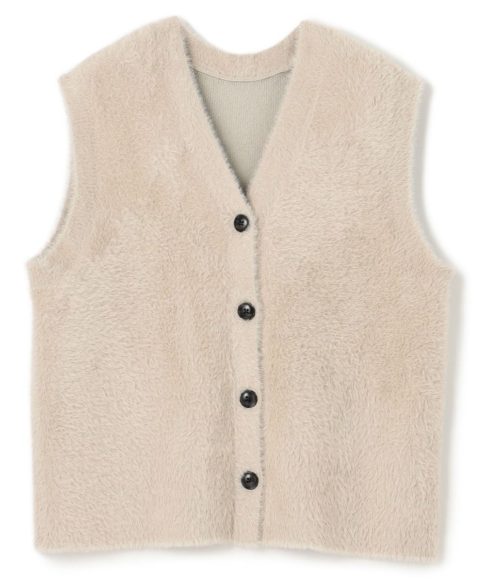 UNFILO ナイロンシャギー カーディガン ベスト 