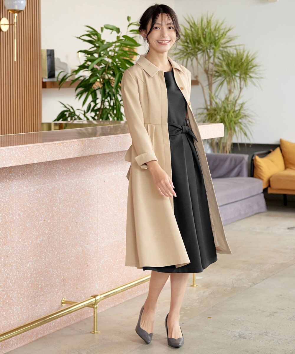 Tiaclasse 【セレモニー・新色追加・洗える】アシメリボンベルトフレアワンピース 