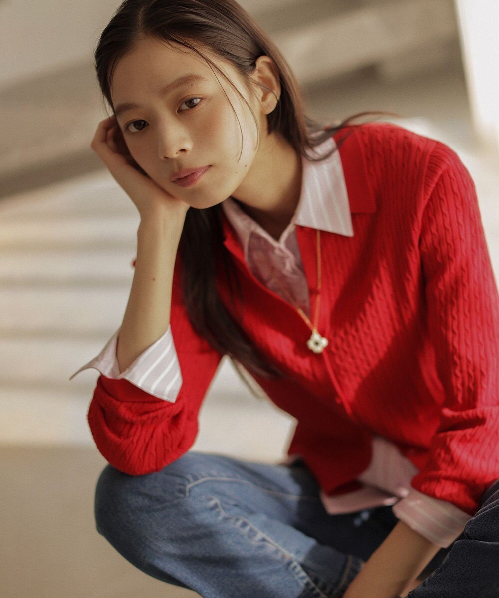 組曲 【Flower Collection】コンパクトシャーティング シャツ 