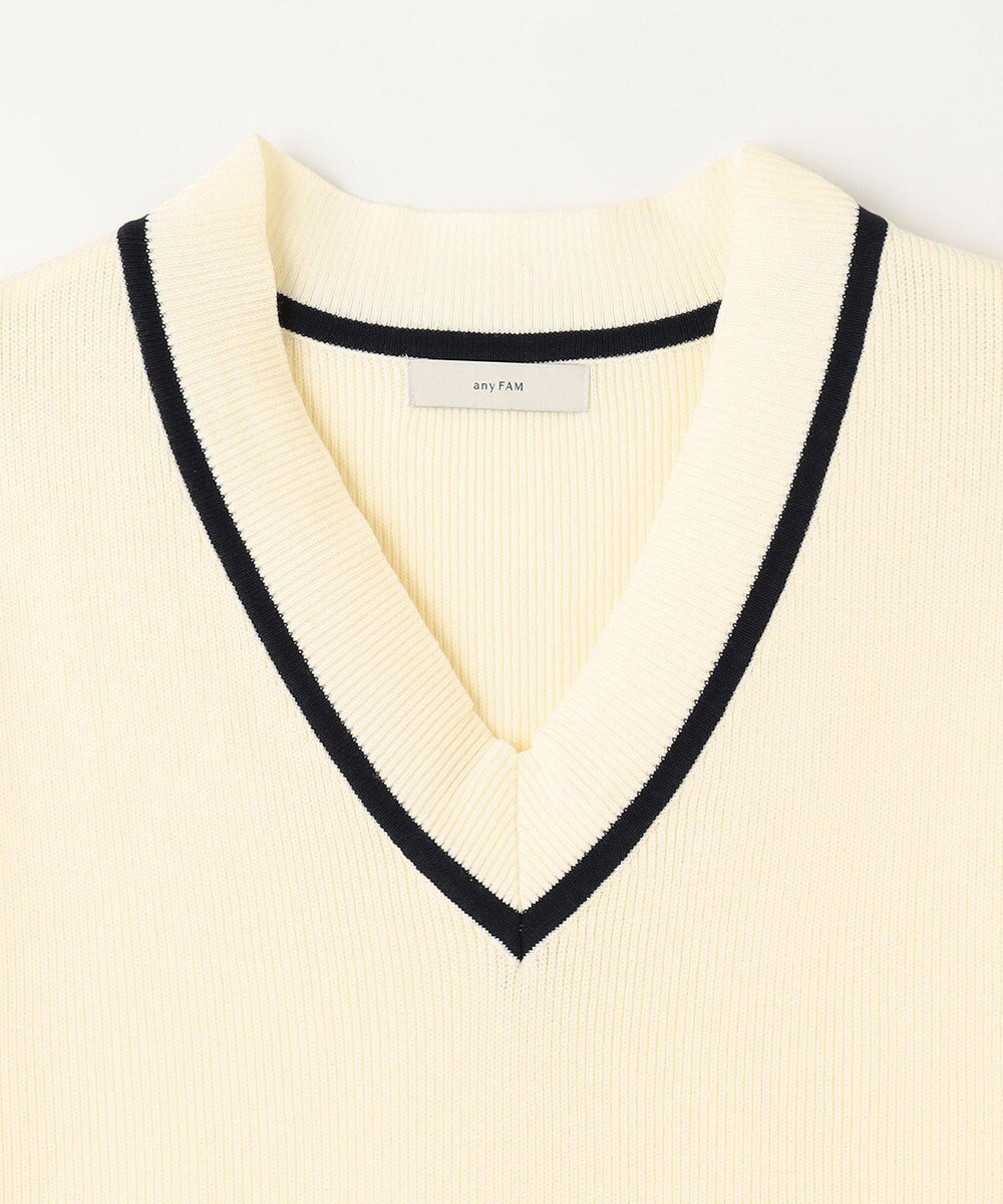 ANY L 【洗濯機可能】チルデンニットベスト 