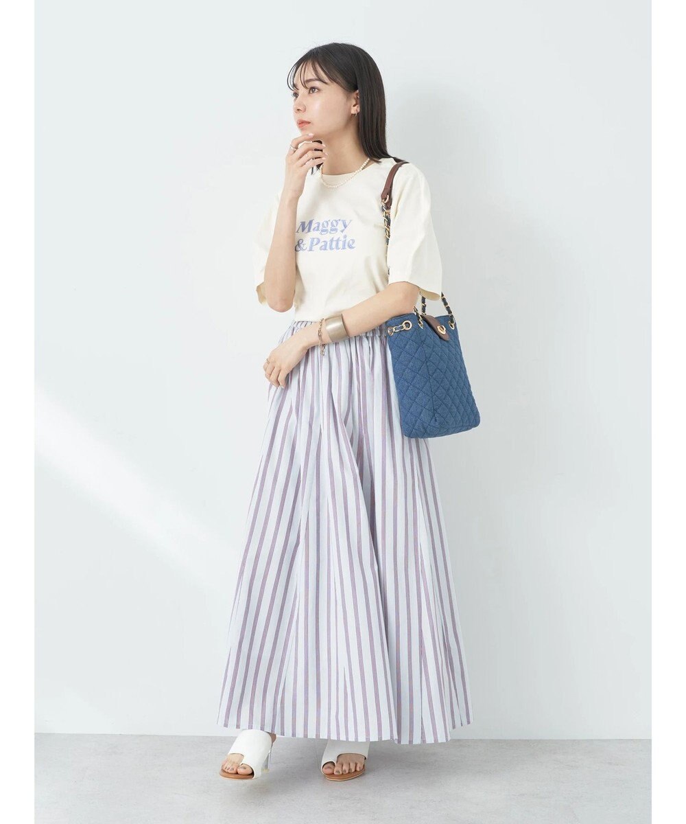 earth music&ecology ポプリンフレアスカート 