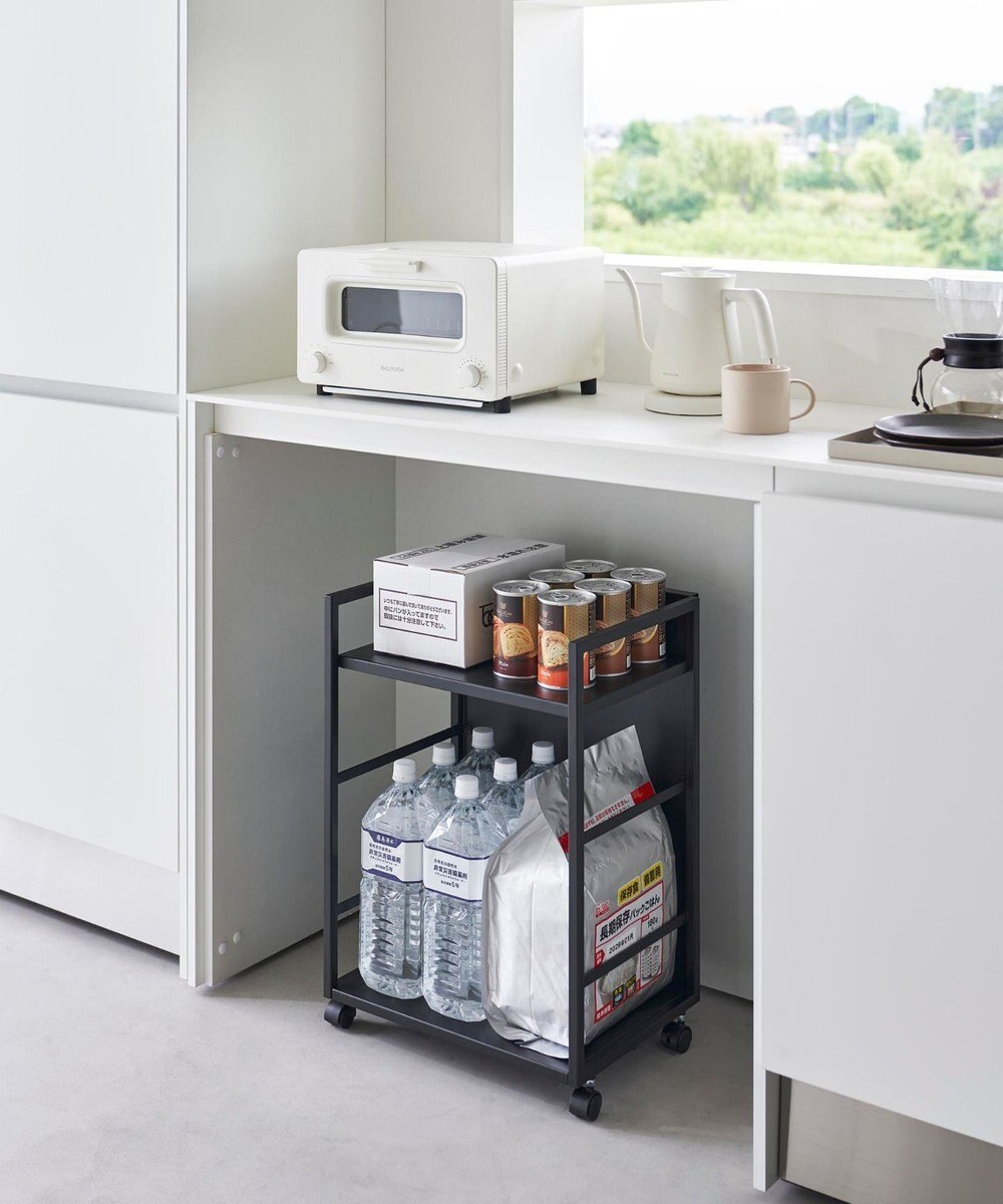 tower 目隠しワゴン タワー ブラック 