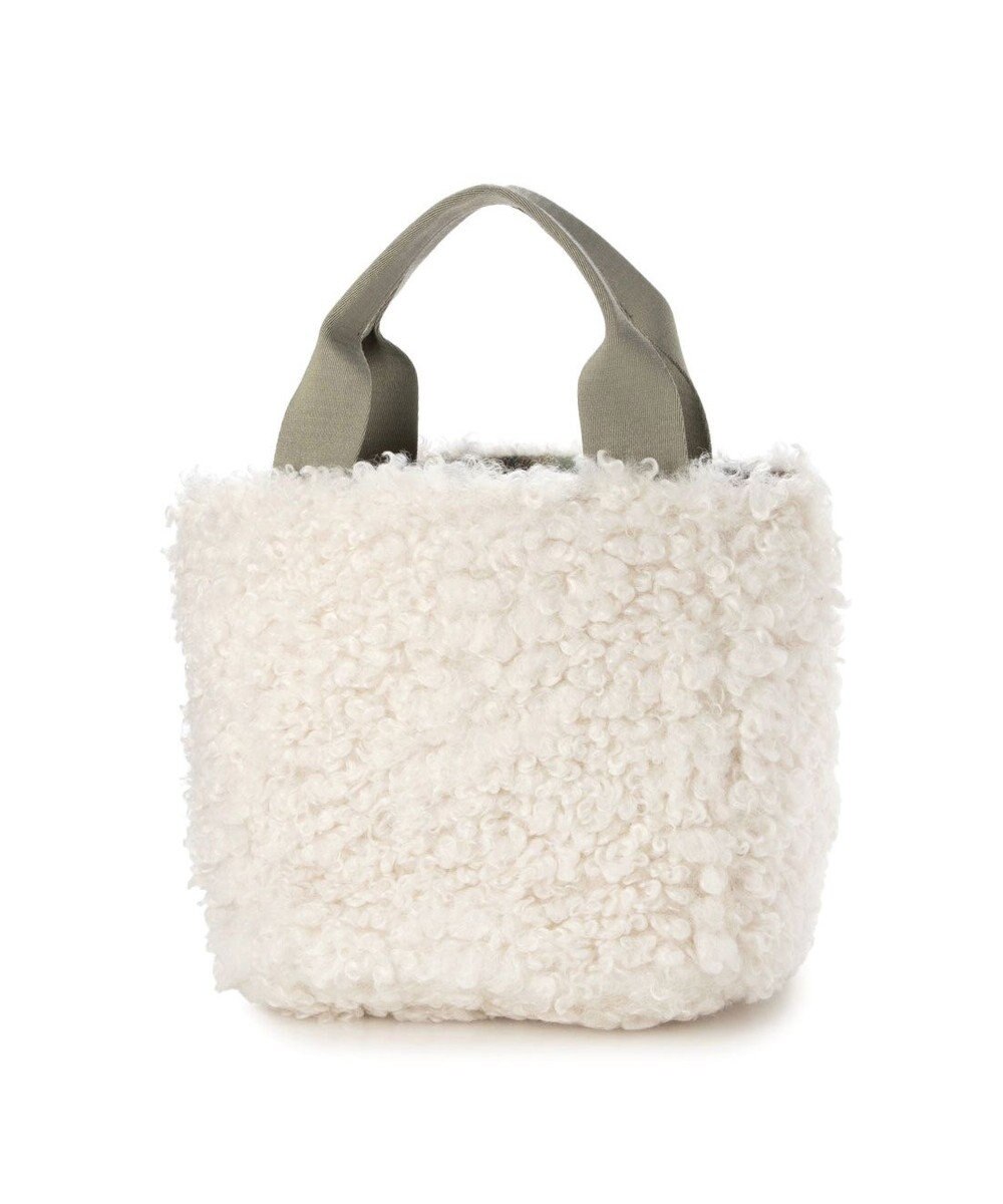 UNBILLION カシュカシュ cachecache / フェイクファー×チェック柄リバーシブルトート 