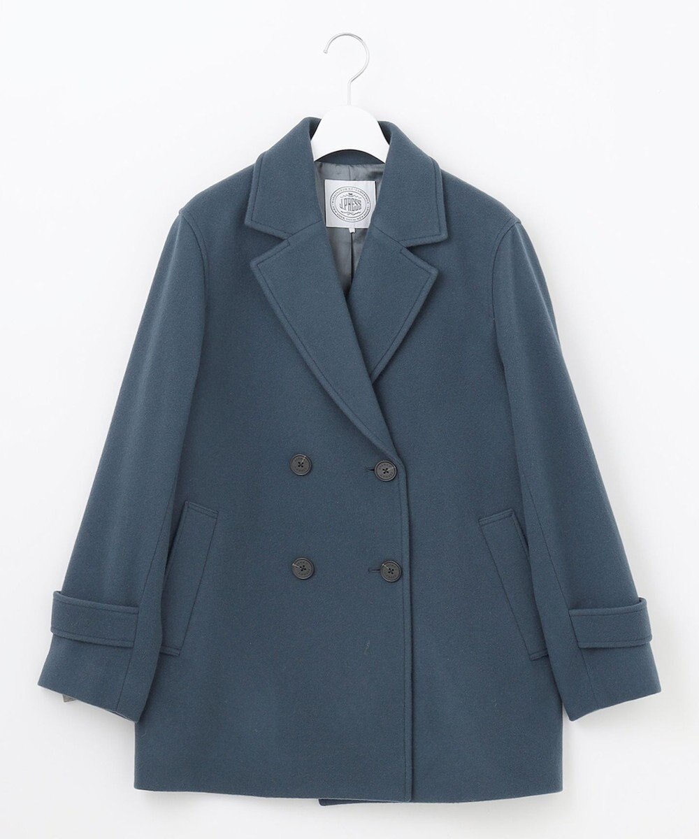 J.PRESS LADIES L Jackal 140sソフトメルトン Pコート 