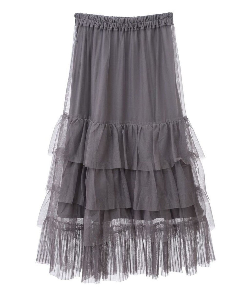 Green Parks ２ｗａｙチュールティアードフリルスカート（ペチ付き） 