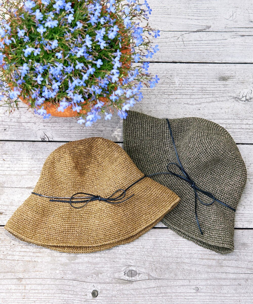 Tiaclasse ナチュラルな風合いのアンダリミックスクロシェハット 