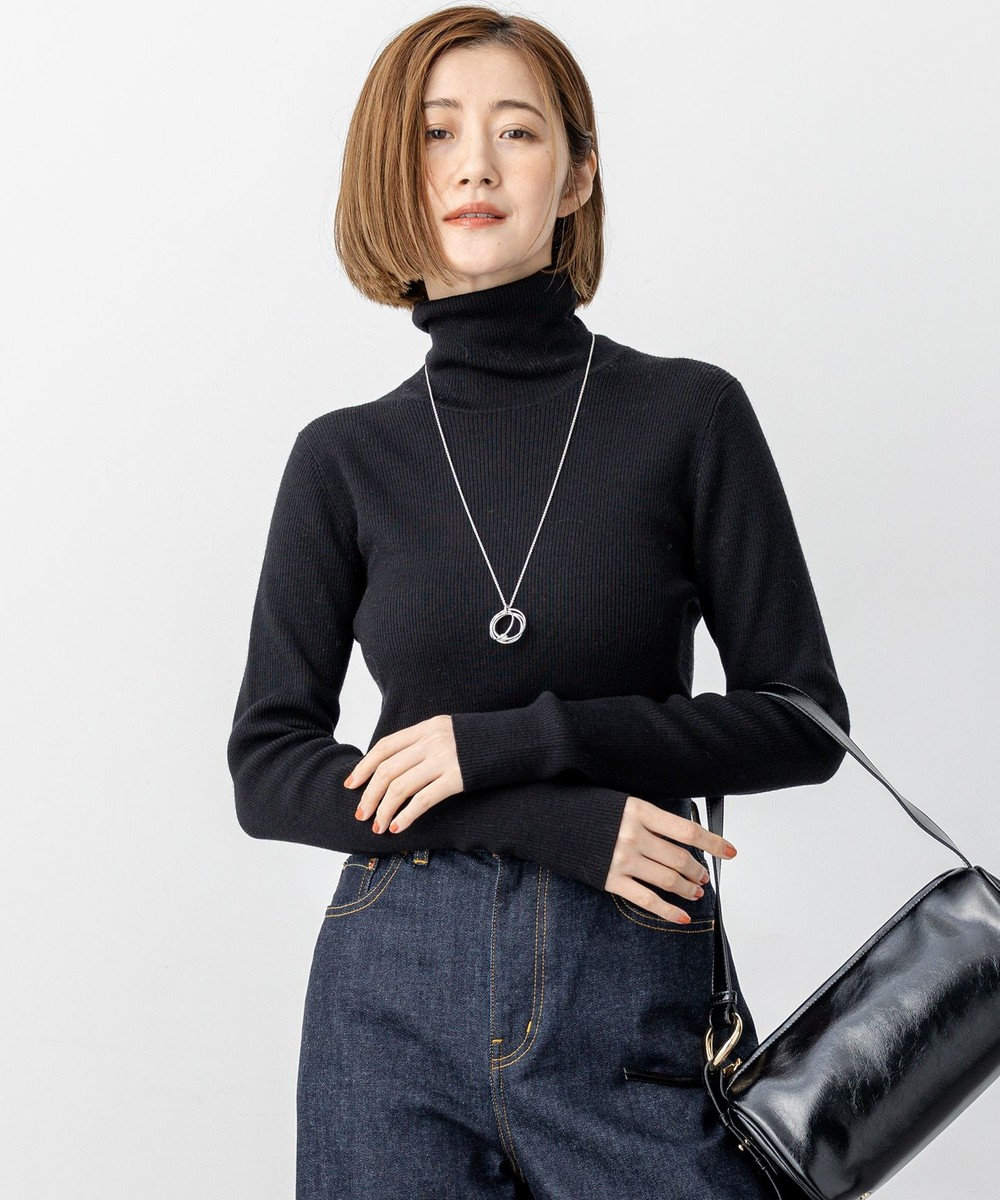 23区 S 【滝沢眞規子さん着用/WEB限定カラーあり】ウーステッドウール リブタートル ニット 