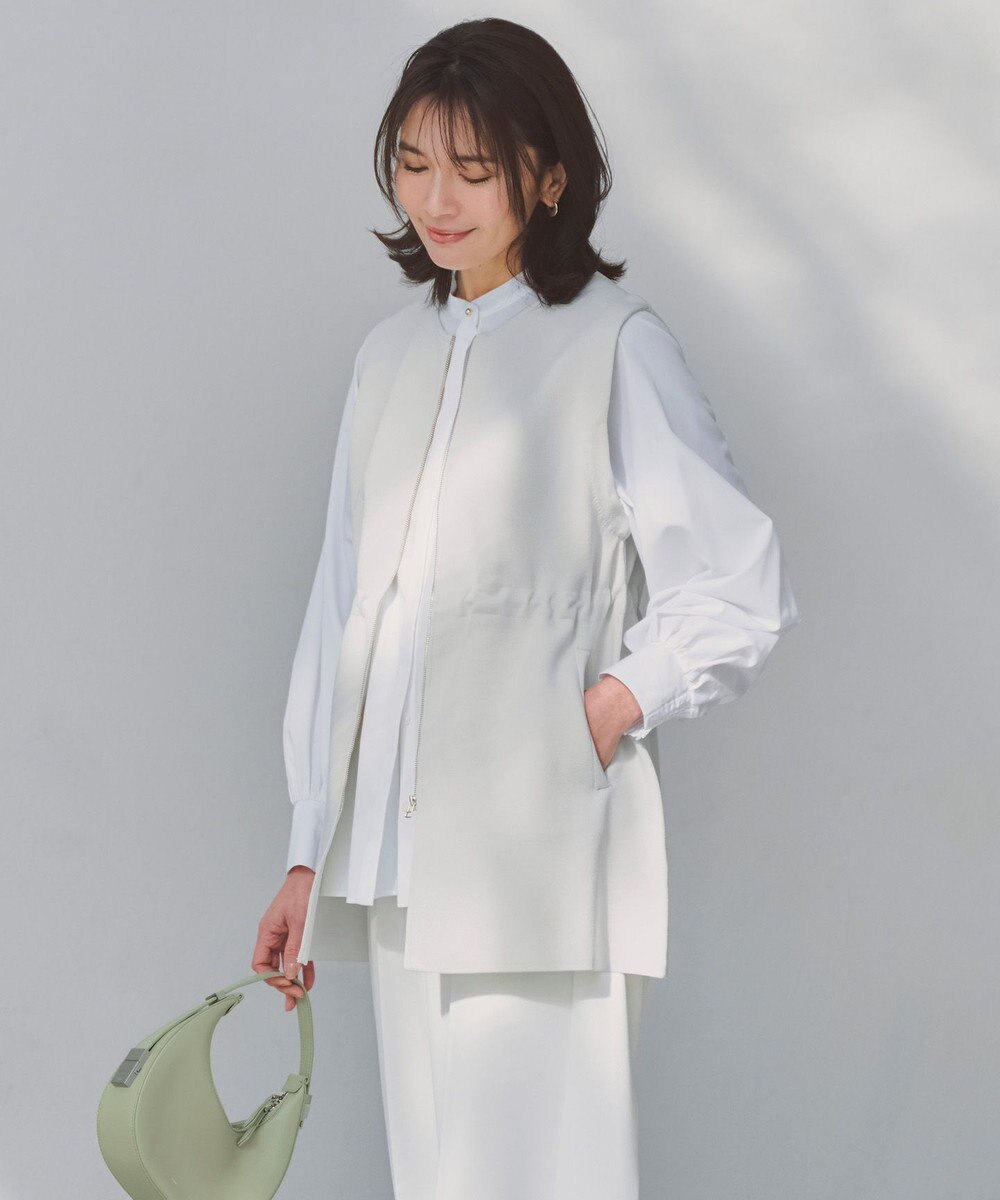 UNFILO BEAUTY FORM KNIT ZIPジレ 