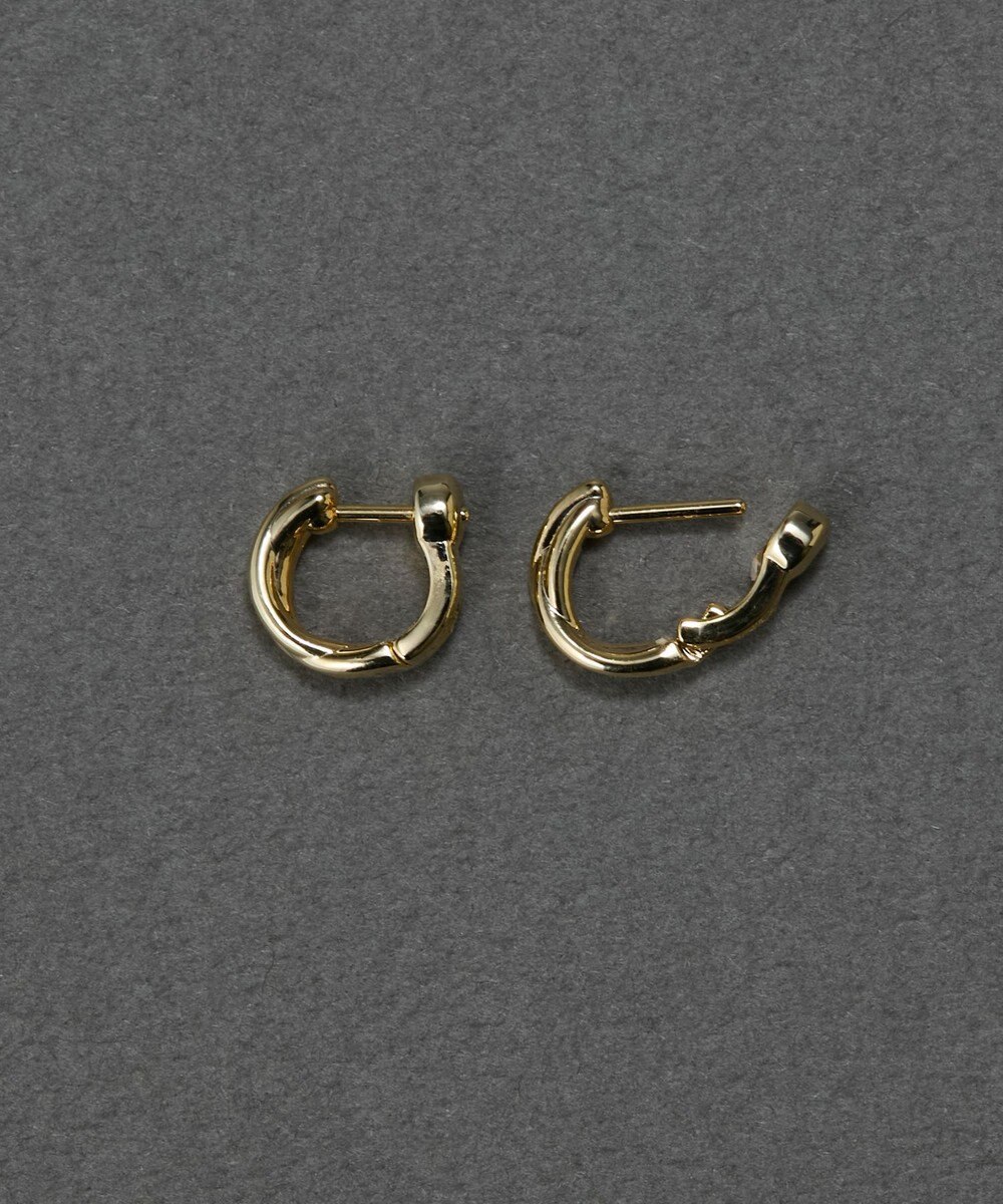 Phoebe 〈金属アレルギー対応〉ラインフープワンタッチピアス　ゴールド/ニッケルフリー 
