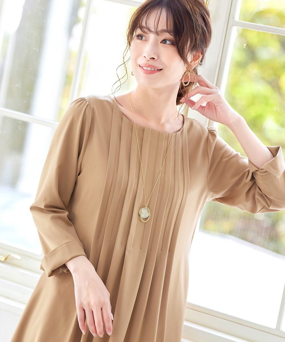 Tiaclasse 【洗える】スタイルアップも叶うピンタックワンピース 