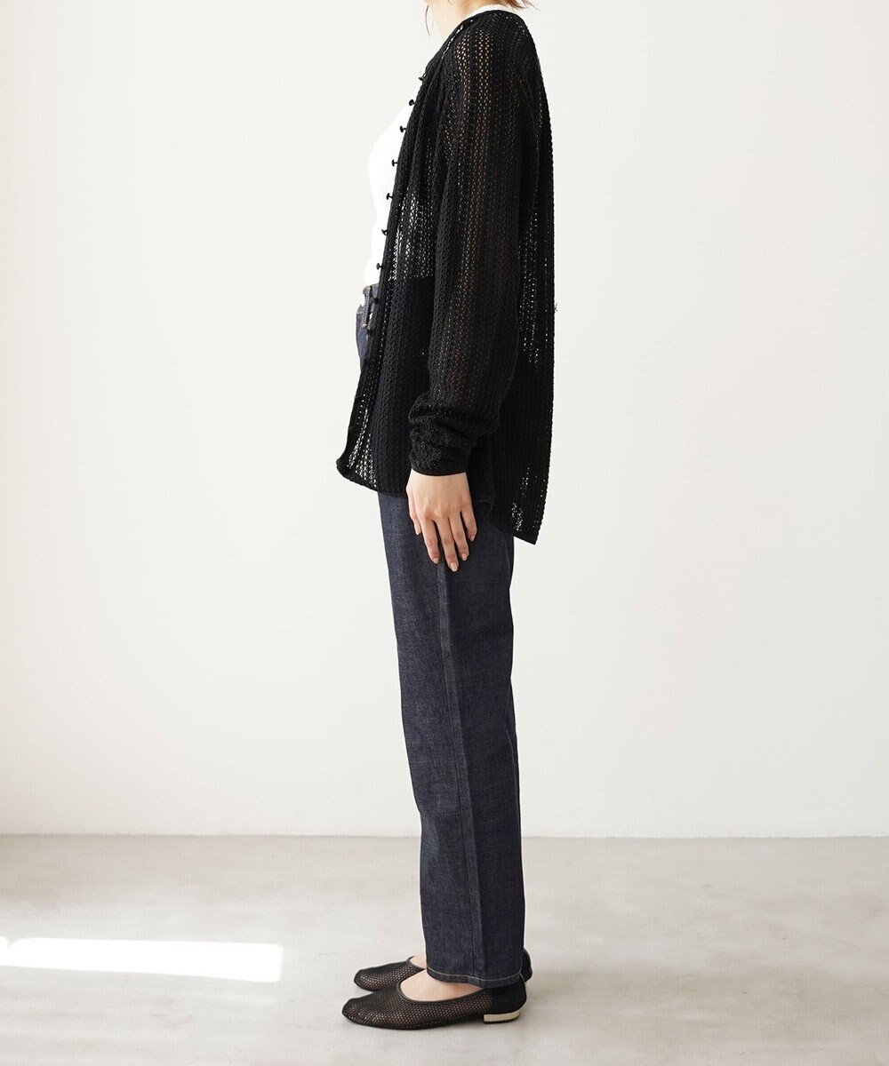 woadblue ＜坪田あさみさんコラボ＞ワイドテーパード  デニムパンツ 