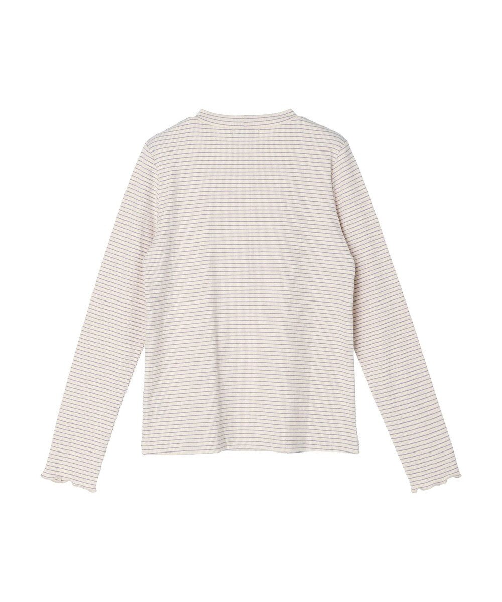 earth music&ecology マイクロボーダーリブプルオーバー 