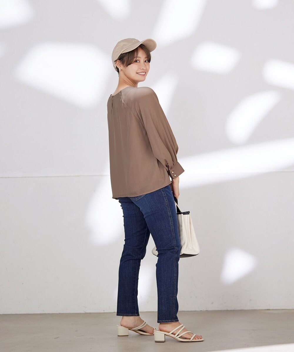 Tiaclasse 【洗える】ラグランパフスリーブブラウス 